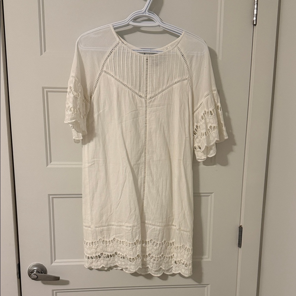 RW&CO. Cream Lace Mini Dress